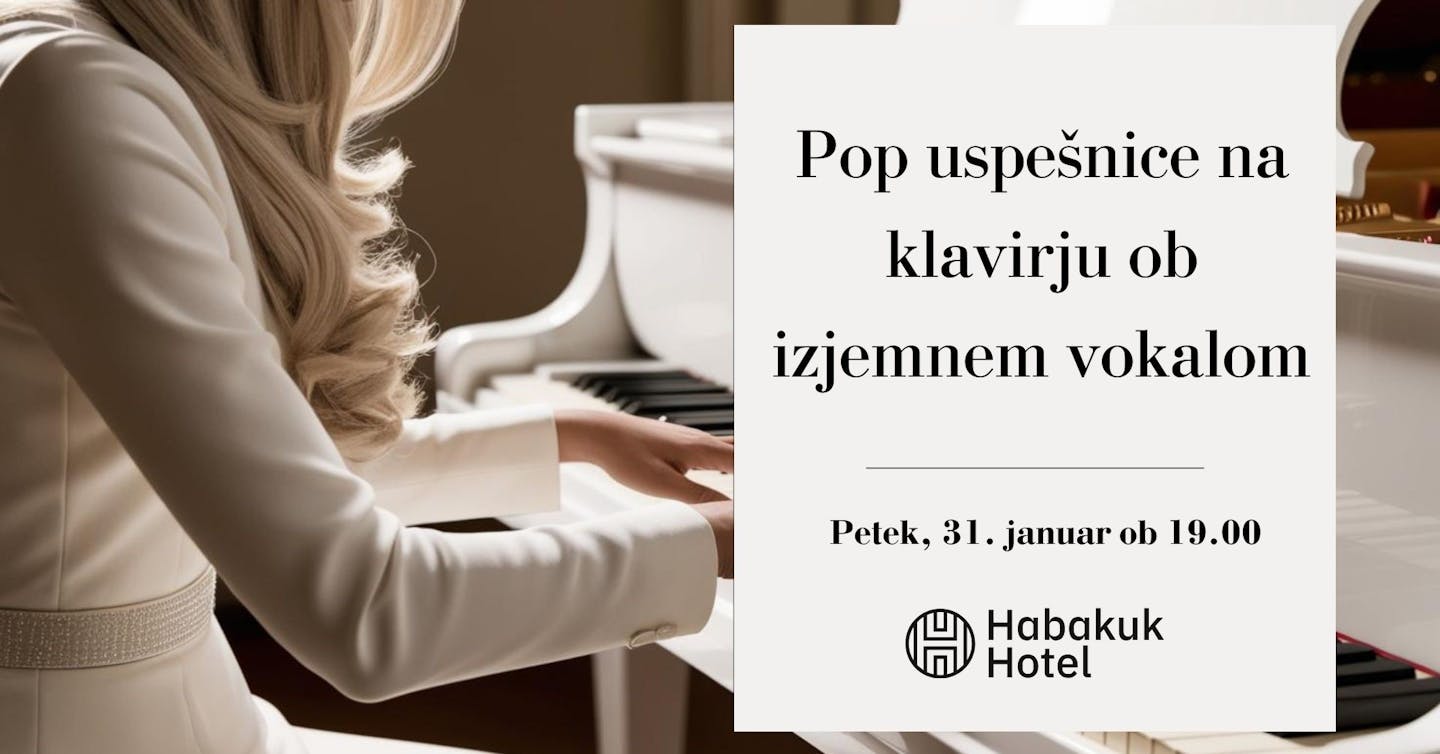 Pop uspešnice na klavirju ob izjemnem vokalu